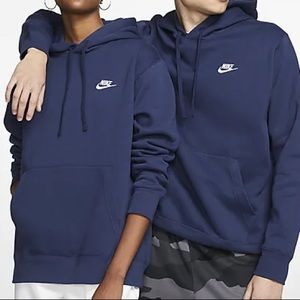 Navy blue fleece nike hoodie